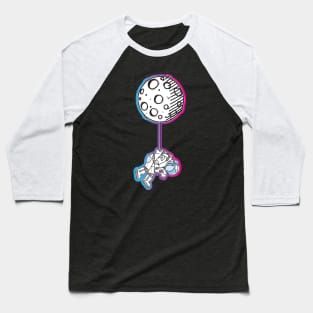 Astronaut Hanging by the Moon Baseball T-Shirt